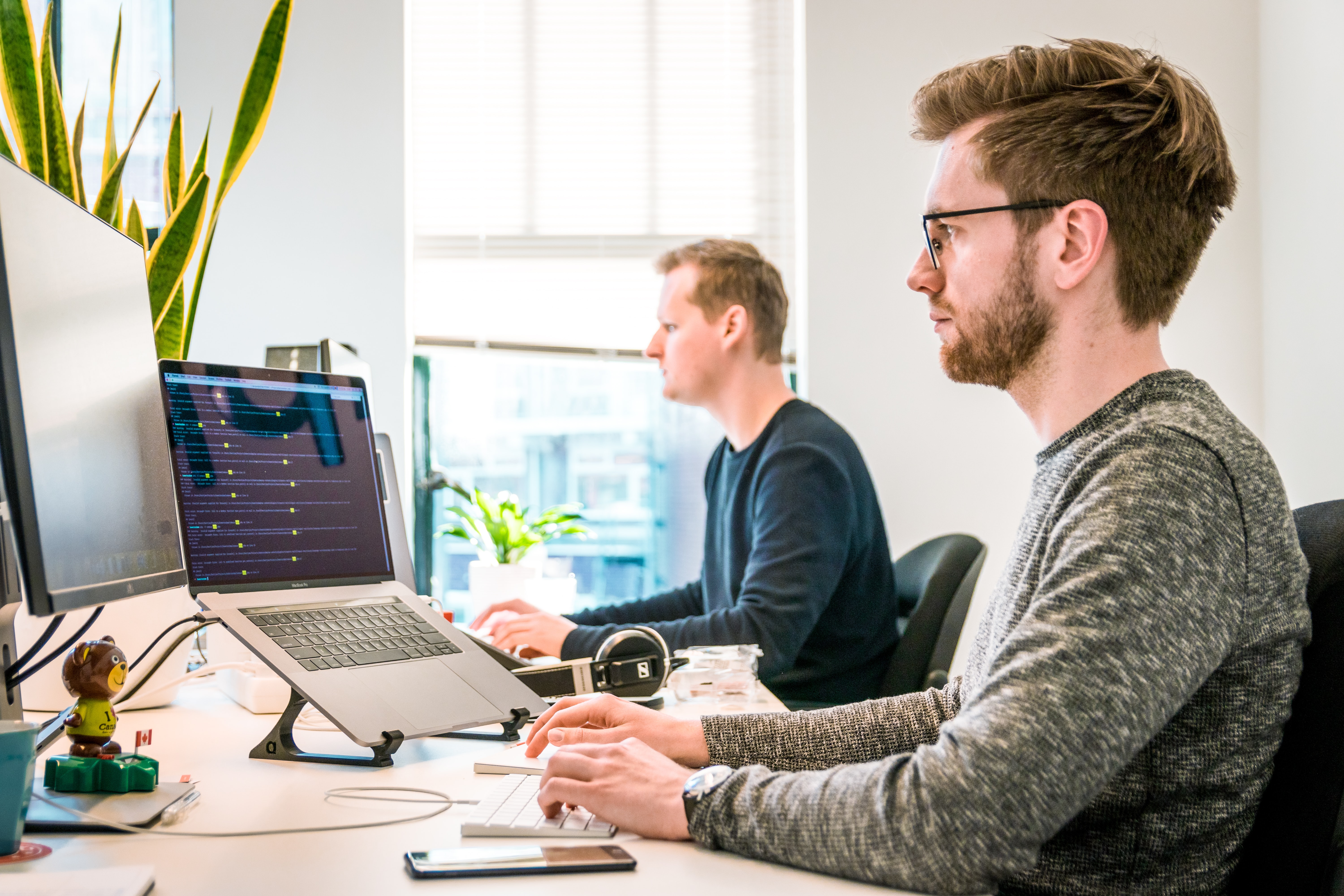 People working on an IT project.