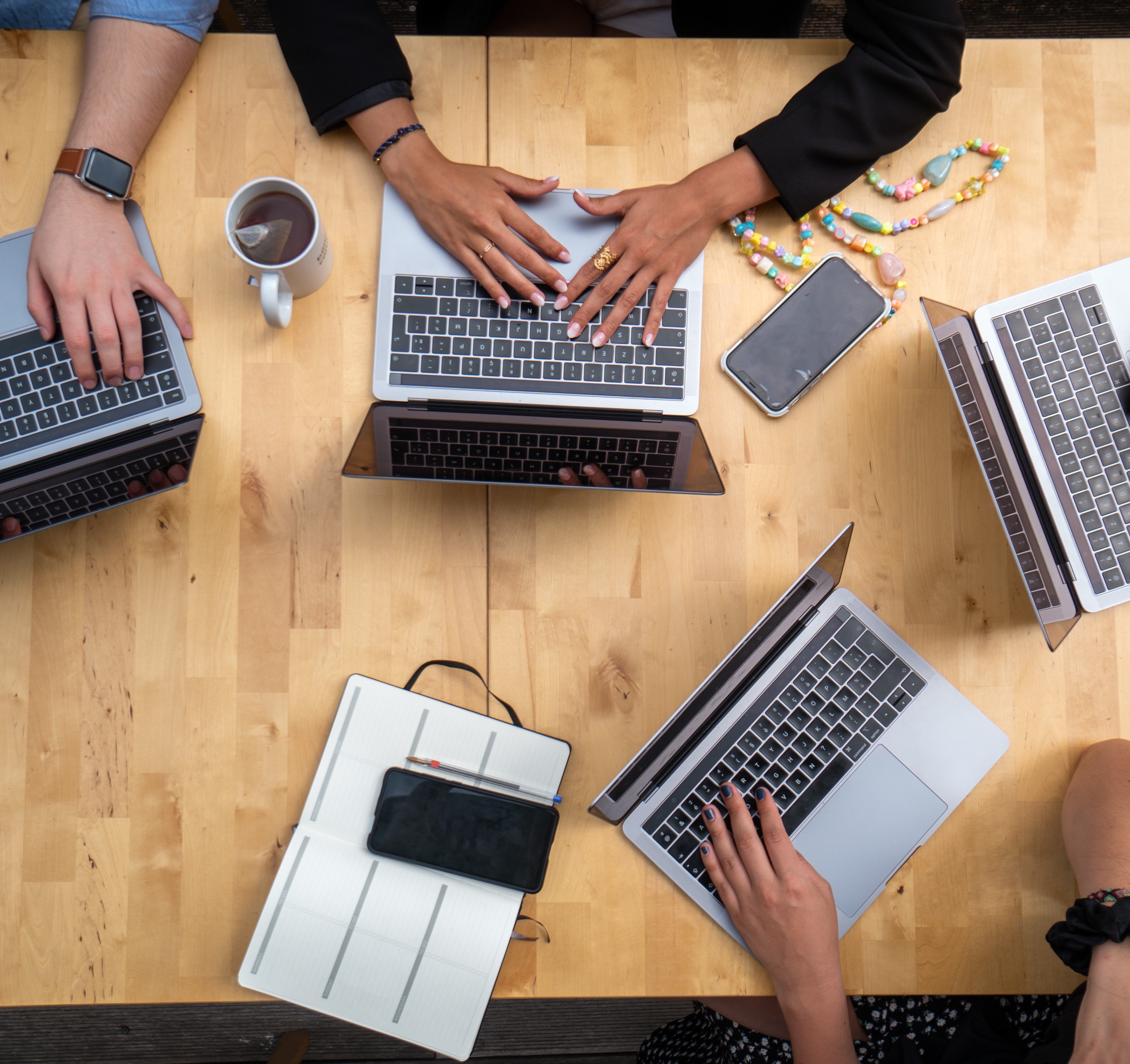 People working on an IT project.